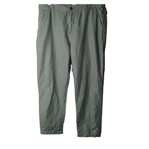 Gap Girlfriend Chino Pants 12 Regular Green Embroidered Linen Silent Luxury